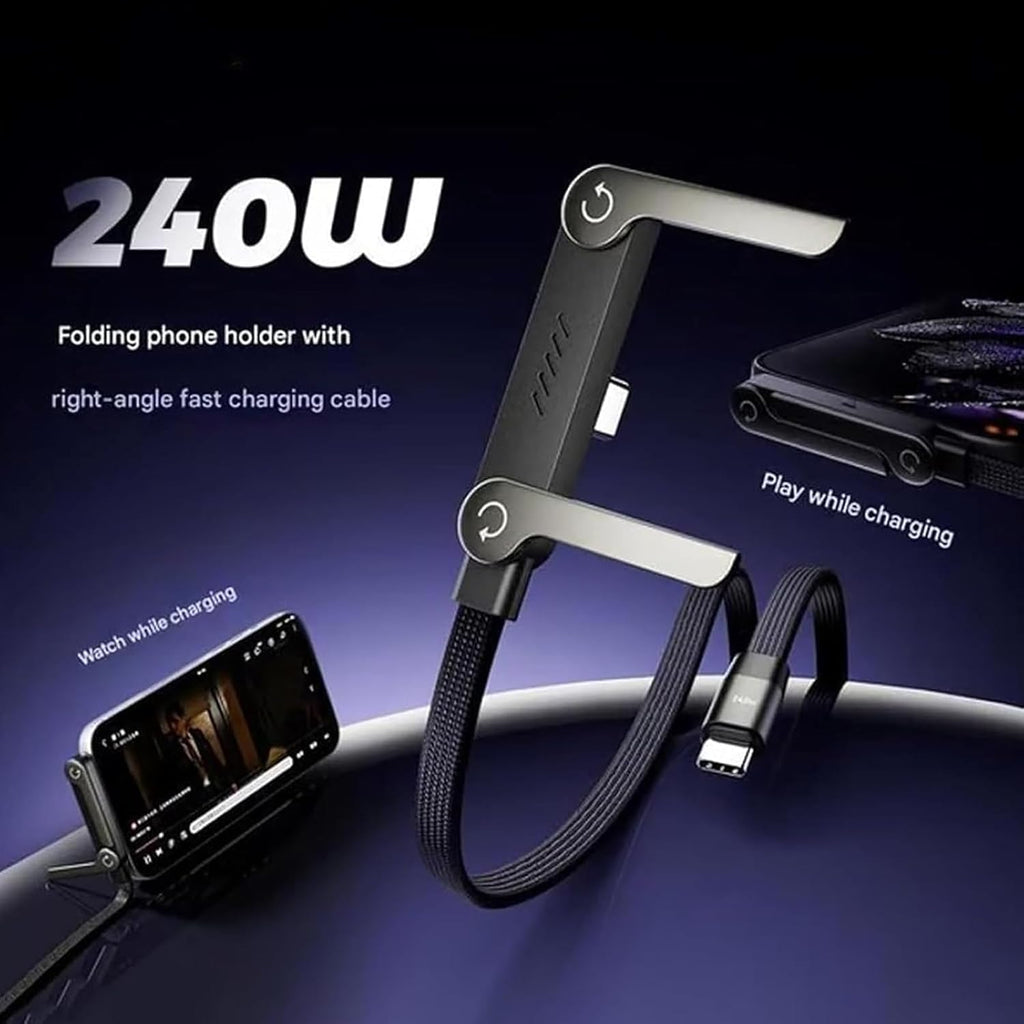 Invisible Holder Charger Cable with Stand,Type-C to Type-C