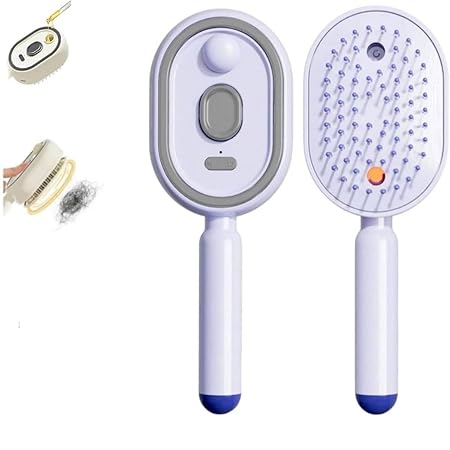 Steam Hair Brush |  Single-Button Start Air-Padded Massage Comb Portable | Type-C Charging