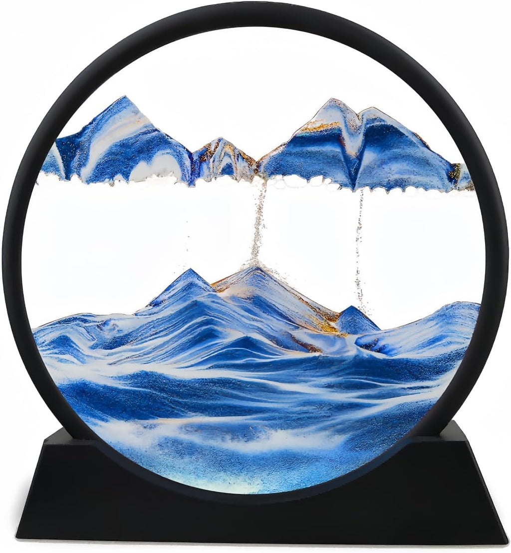 3D Moving Sand Art Picture Glass Liquid Painting