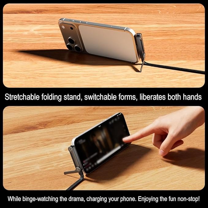 Invisible Holder Charger Cable with Stand,Type-C to Type-C