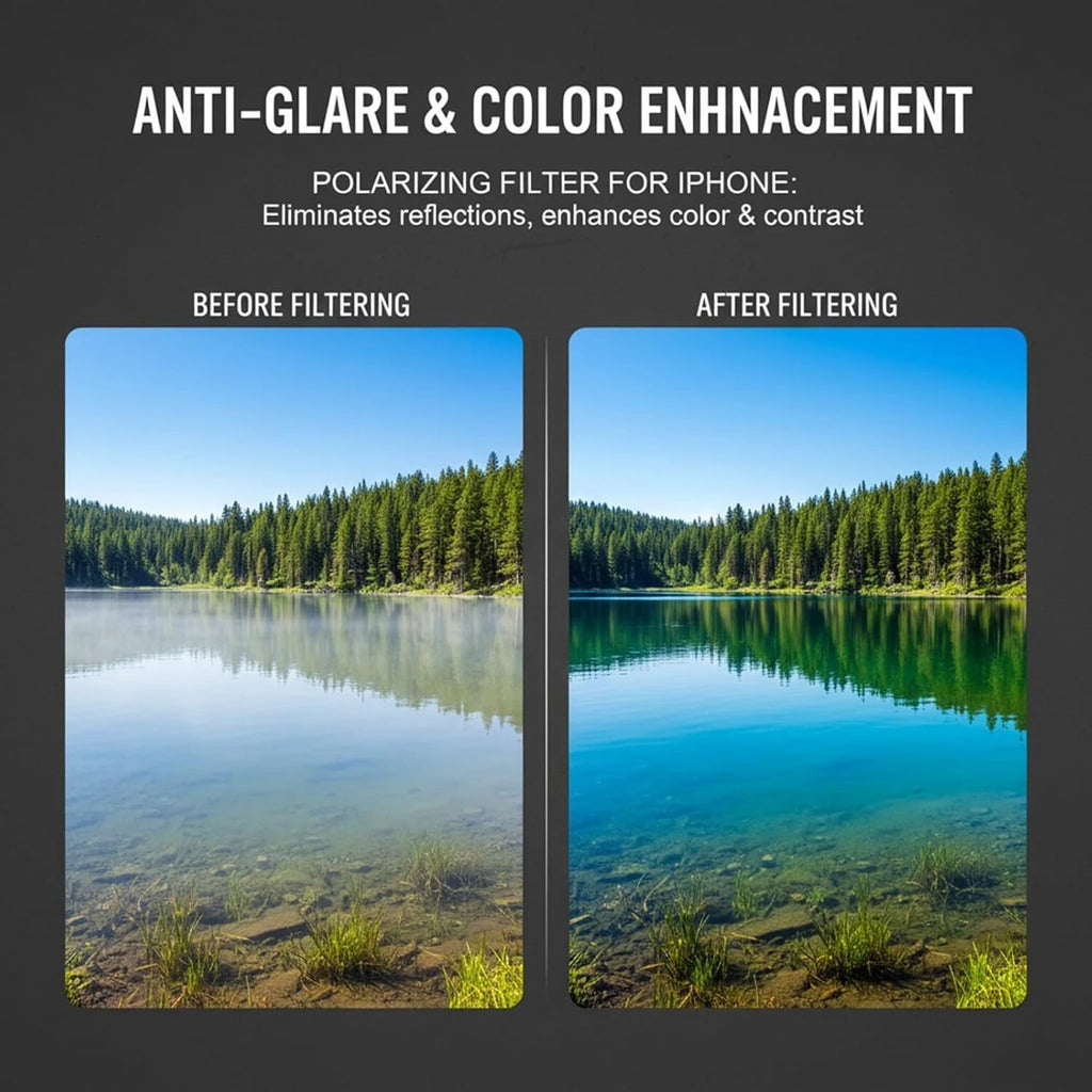 Magnetic CPL Filter for iPhone & Smartphones, 52mm Circular Polarizing Lens