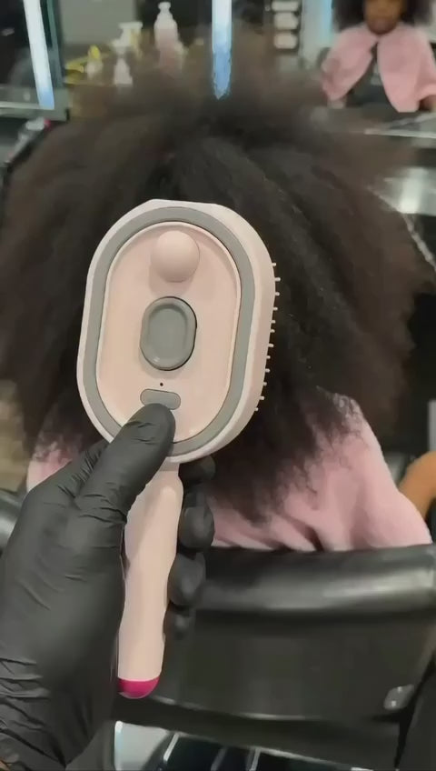 Steam Hair Brush |  Single-Button Start Air-Padded Massage Comb Portable | Type-C Charging